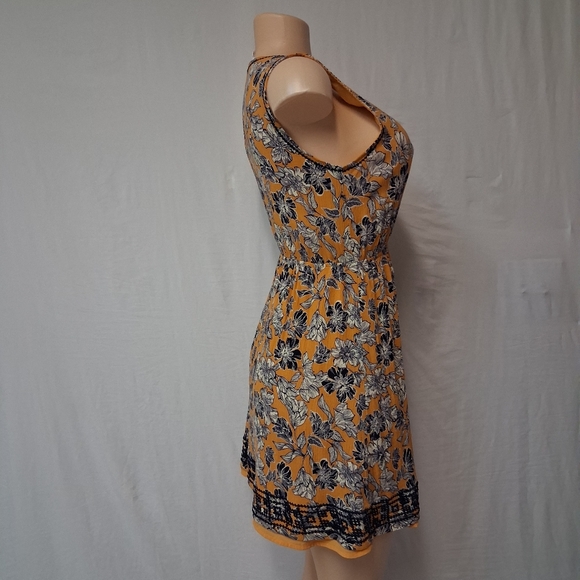 Market & Spruce Yellow Floral Mini Dress Size S - Picture 10 of 17